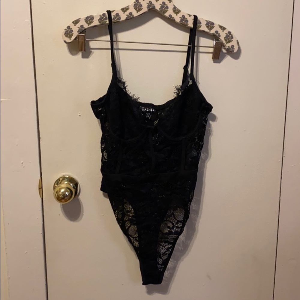 Black lace bodysuit